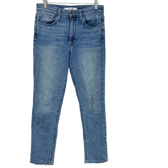 Joe’s Jeans High Rise Straight Leg Ankle Jeans Phi Phi Distressed Denim Size 29 - Picture 2 of 8